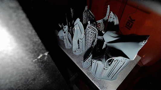 drukarka elegoo saturn 4 ultra plate z wydrukami 3d