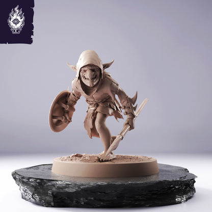 Goblin Spear and Shield - Cliffside Orcs