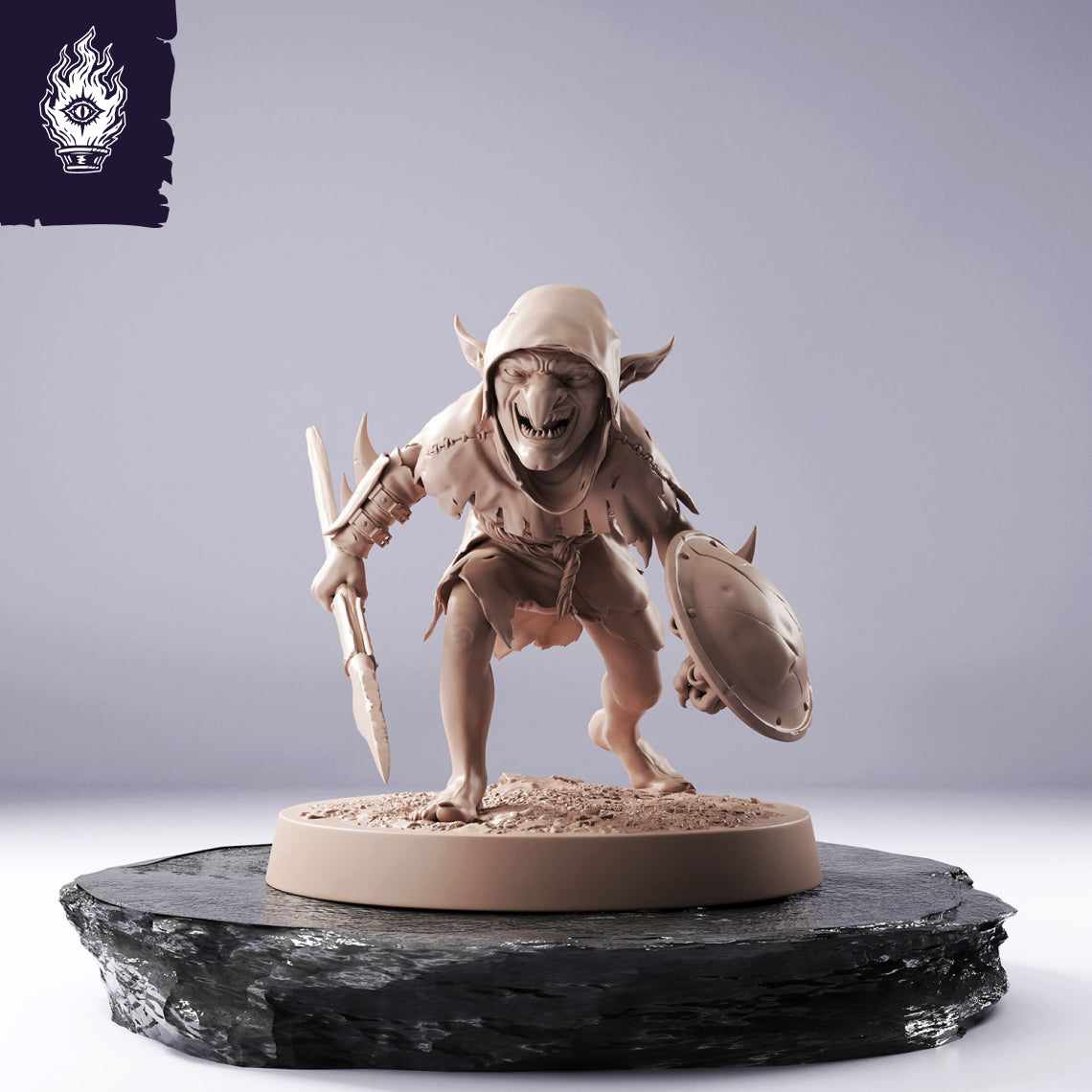 Goblin Spear and Shield - Cliffside Orcs