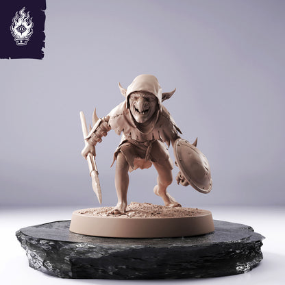 Goblin Spear and Shield - Cliffside Orcs