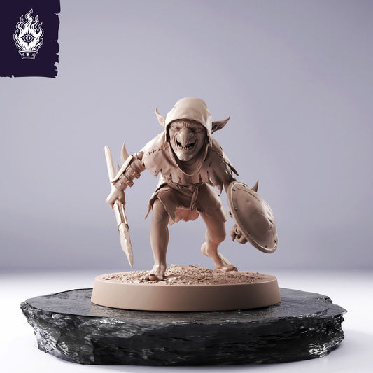 Goblin Spear and Shield - Cliffside Orcs