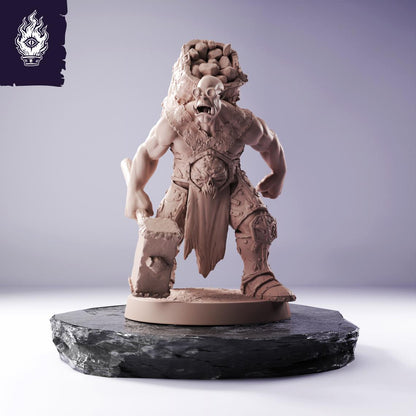 Orc Vandal Resin Miniature | 3D Printed Unpainted DnD Tabletop RPG Mini | 25-100mm