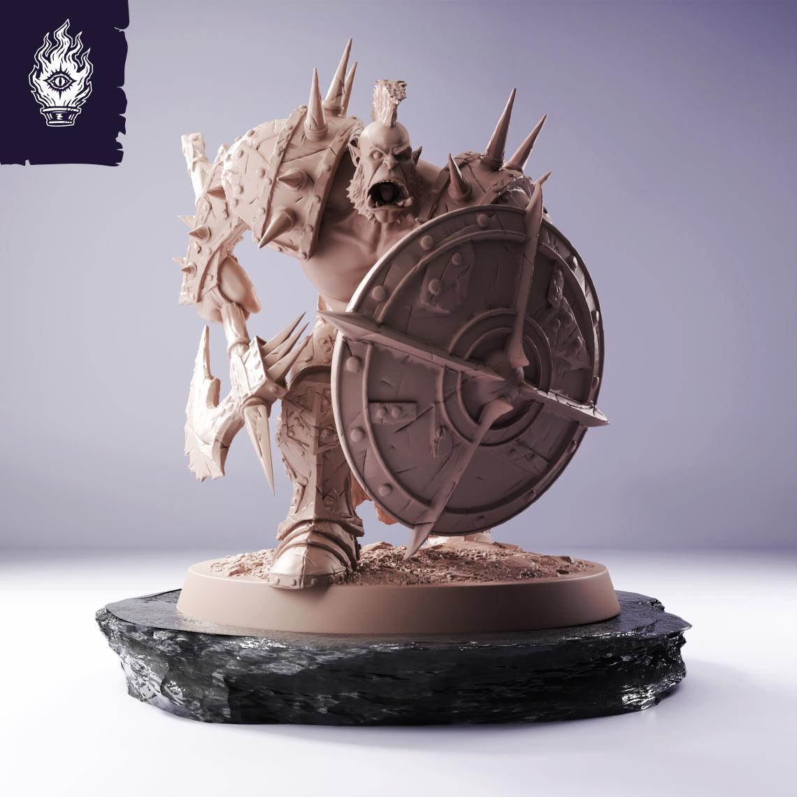 Orc Infantry Spear Shield - Cliffside Orcs