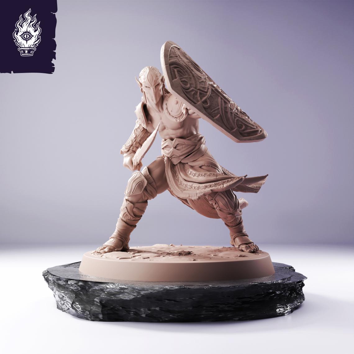 Dark Elf Sword Shield - Deepwood Hollow