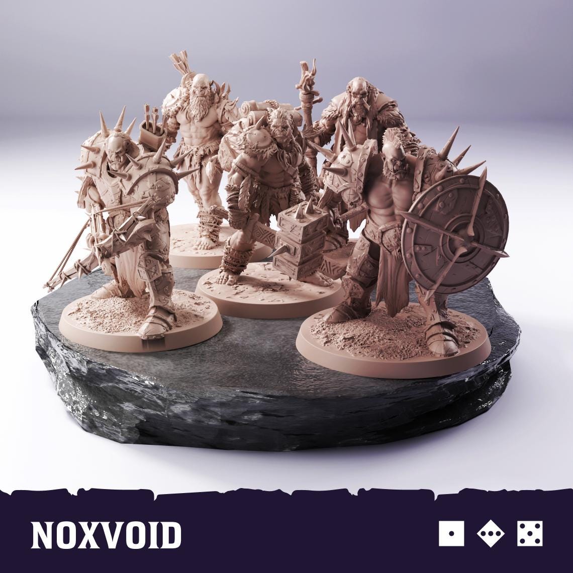 Orc 5 Classes Starter Set Resin Miniature