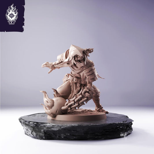 Goblin Fireball Resin Miniature | 3D Printed Unpainted Tabletop RPG Mini | 25-100mm