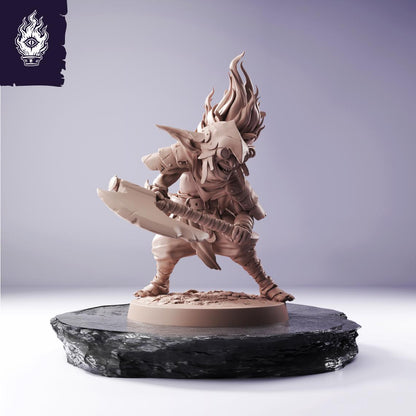 Goblin Axe Resin Miniature | 3D Printed Unpainted Tabletop RPG Mini | 25-100mm