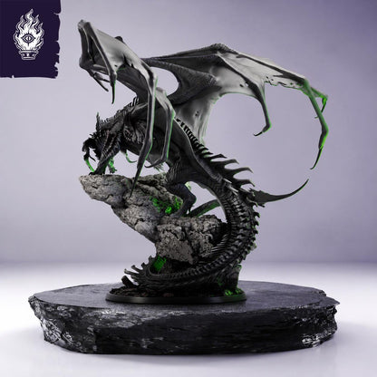 Black Dragon - Elder | 75, 100mm Resin Miniature | DnD | Fantasy Dragon Figure | Rescale Untamed Collection | Tabletop RPG
