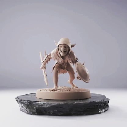 Goblin Spear and Shield - Cliffside Orcs