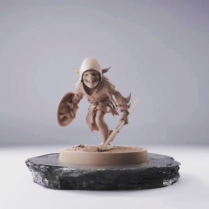 Goblin Spear and Shield - Cliffside Orcs